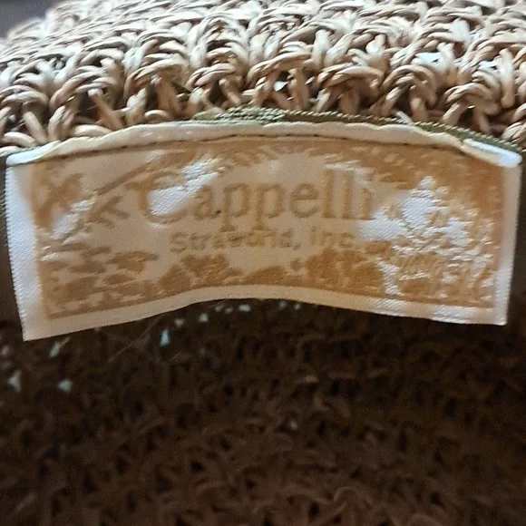 Capelli of New York Women Embellished Floppy Straw Woven Sun Raffia Hat Packable - Picture 5 of 7